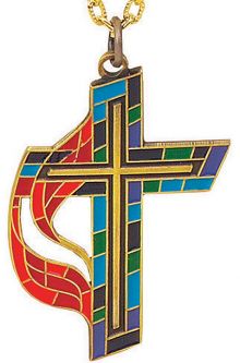 UMC Stained Glass Pectoral Cross