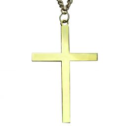 Gold Plated Pectoral Latin Cross 2"