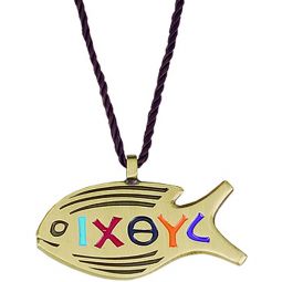 Ichthys Greek Fish Pendant