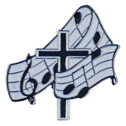 Musical Notes Cross Pin