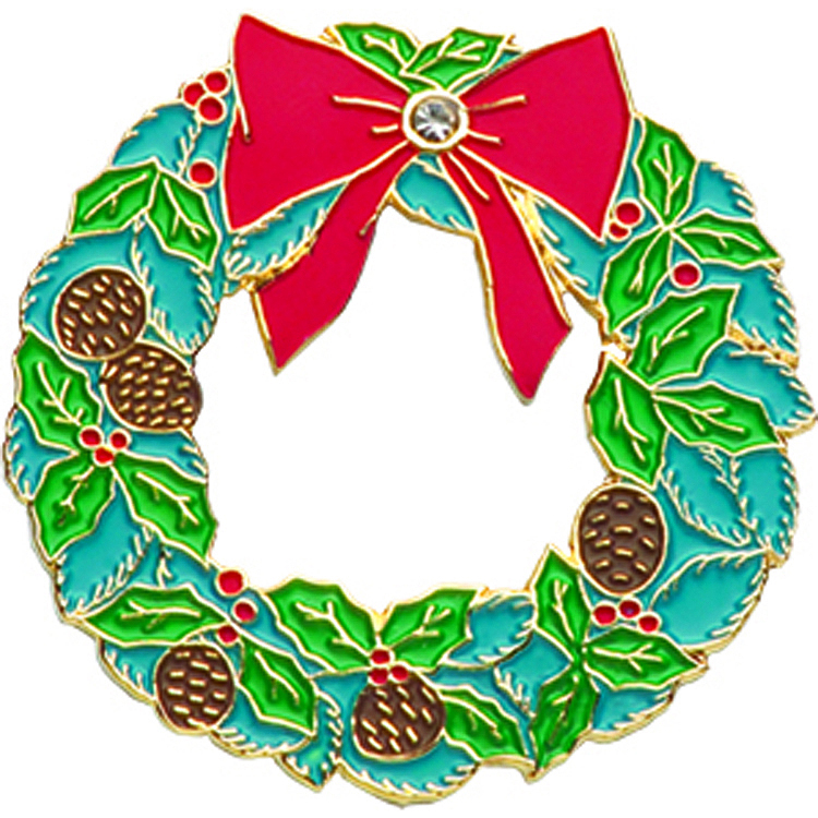 Christmas Wreath Pin 