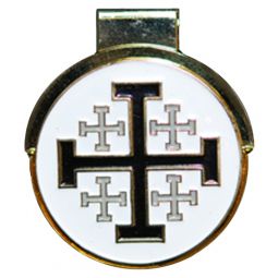 Jerusalem Cross Hat Clip with Ball Marker