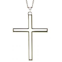 4" Stainless Steel Pectoral Latin Cross