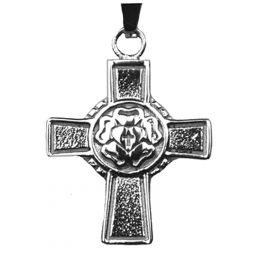 Luther Rose Stainless Steel Confirmation Cross