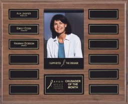 Walnut finish Recognition Pocket Plaques- Photo Slot